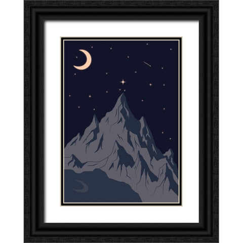 Good Night Black Ornate Wood Framed Art Print with Double Matting by Elmoudden, Omar
