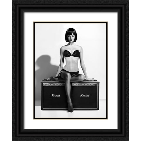 Rock This Black Ornate Wood Framed Art Print with Double Matting by Drake, David