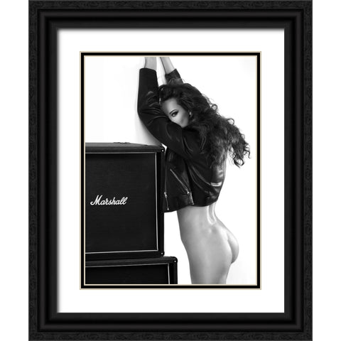 Rock Me Baby Black Ornate Wood Framed Art Print with Double Matting by Drake, David