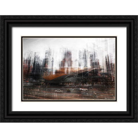 Too Much Traffic Black Ornate Wood Framed Art Print with Double Matting by Chiriaco, Carmine