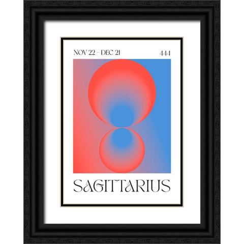Sagittarius Black Ornate Wood Framed Art Print with Double Matting by Castillo, Valeria