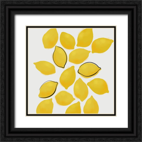 Lemons Black Ornate Wood Framed Art Print with Double Matting by Laiz Blursbyai, Rosana