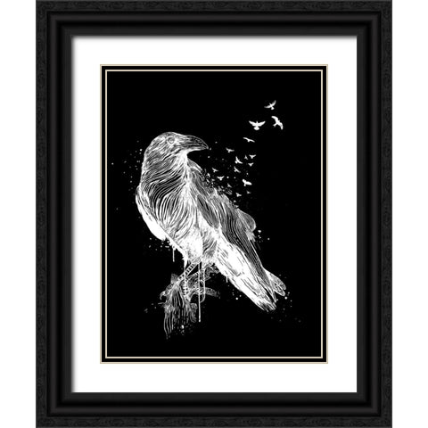 Born to be free (dark) Black Ornate Wood Framed Art Print with Double Matting by Solti, Balazs