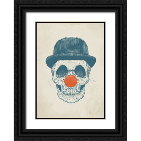 Dead Clown Black Ornate Wood Framed Art Print with Double Matting by Solti, Balazs