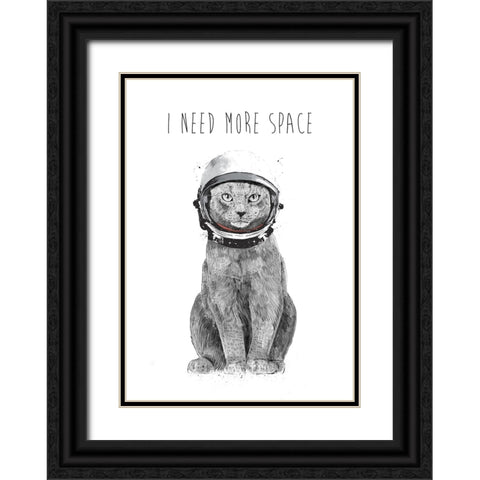 I need more space Black Ornate Wood Framed Art Print with Double Matting by Solti, Balazs