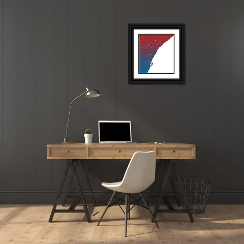 Night climbing Black Ornate Wood Framed Art Print with Double Matting by Solti, Balazs