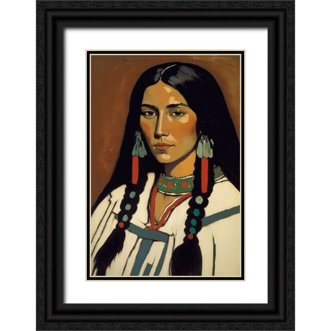 The Daughter Of Ashok Black Ornate Wood Framed Art Print with Double Matting by Treechild