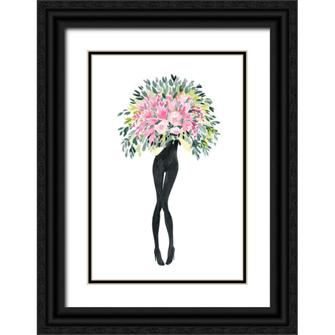 Miss bouquet I Black Ornate Wood Framed Art Print with Double Matting by Laiz Blursbyai, Rosana