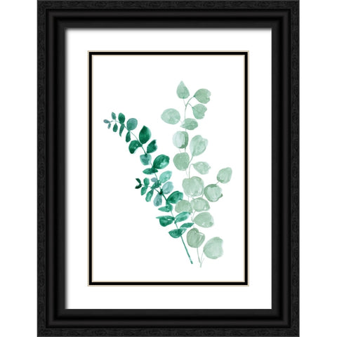 Two eucalyptus branches Black Ornate Wood Framed Art Print with Double Matting by Laiz Blursbyai, Rosana