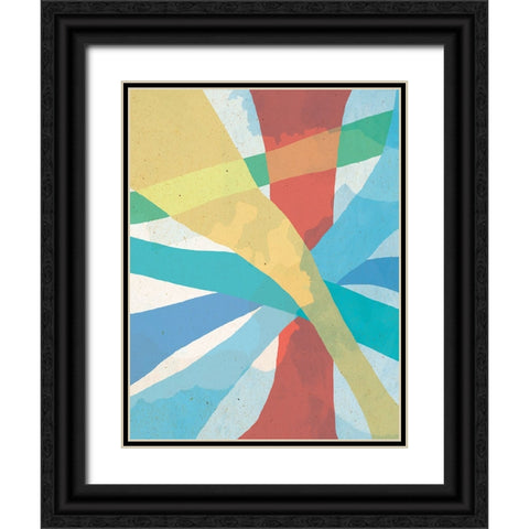 Lines Black Ornate Wood Framed Art Print with Double Matting by Demir, Aylin