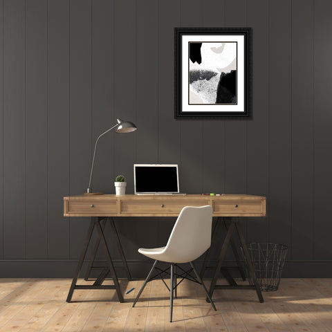 Black and White Black Ornate Wood Framed Art Print with Double Matting by Demir, Aylin