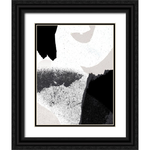Black and White Black Ornate Wood Framed Art Print with Double Matting by Demir, Aylin