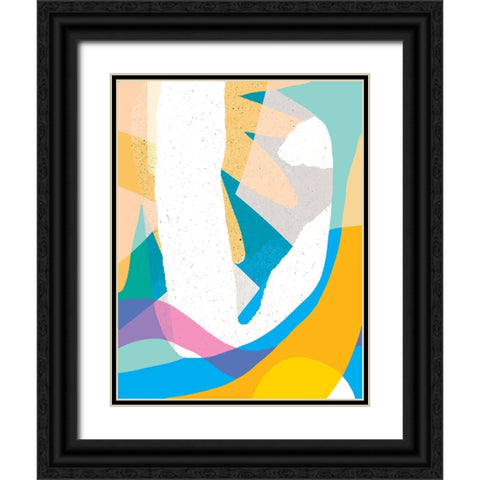 Color Burst Black Ornate Wood Framed Art Print with Double Matting by Demir, Aylin
