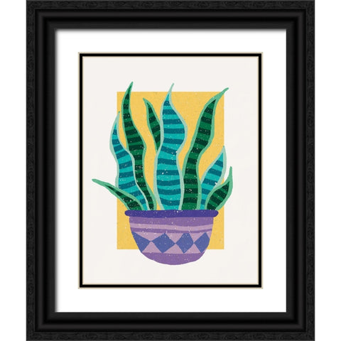 Plant in the Sun Black Ornate Wood Framed Art Print with Double Matting by Demir, Aylin