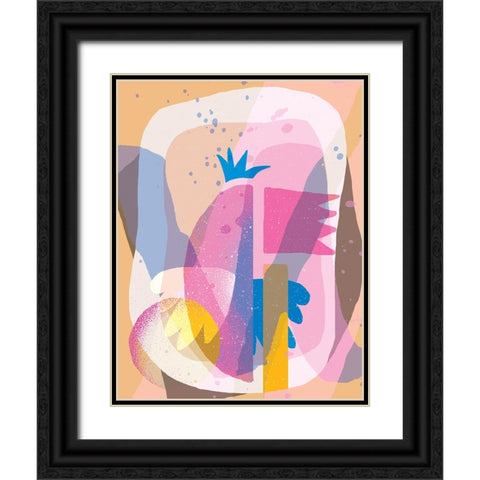 Birds Eye Black Ornate Wood Framed Art Print with Double Matting by Demir, Aylin