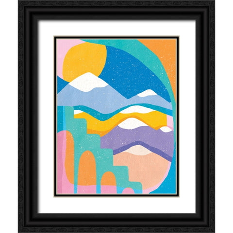 The Hike Black Ornate Wood Framed Art Print with Double Matting by Demir, Aylin