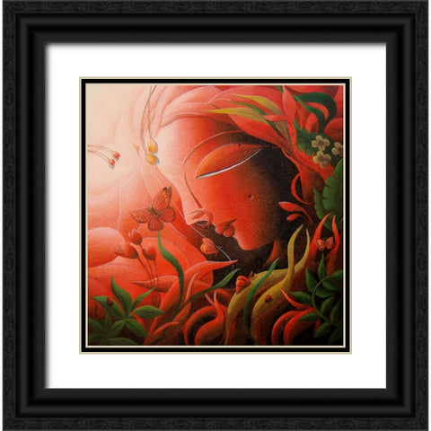 Mother Nature Black Ornate Wood Framed Art Print with Double Matting by Mukherjee, Dhananjoy