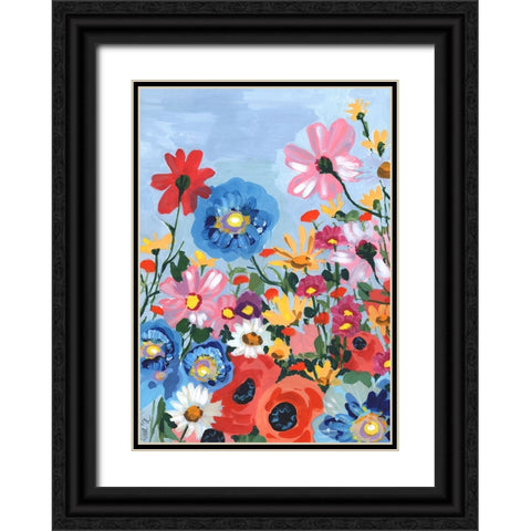 Meadow In June Black Ornate Wood Framed Art Print with Double Matting by Zwara, Ania
