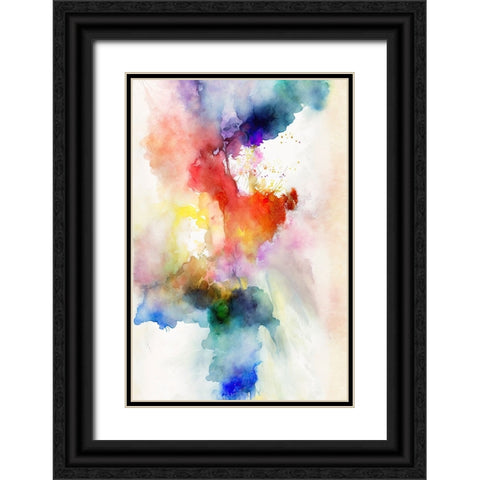 Smoking Glass Black Ornate Wood Framed Art Print with Double Matting by Mauro