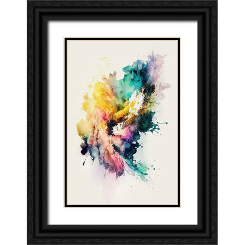 Exploding Cloud Black Ornate Wood Framed Art Print with Double Matting by Mauro