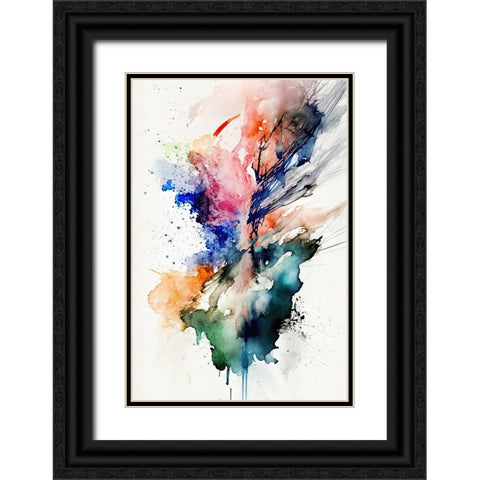 Stranger Shapes Black Ornate Wood Framed Art Print with Double Matting by Mauro