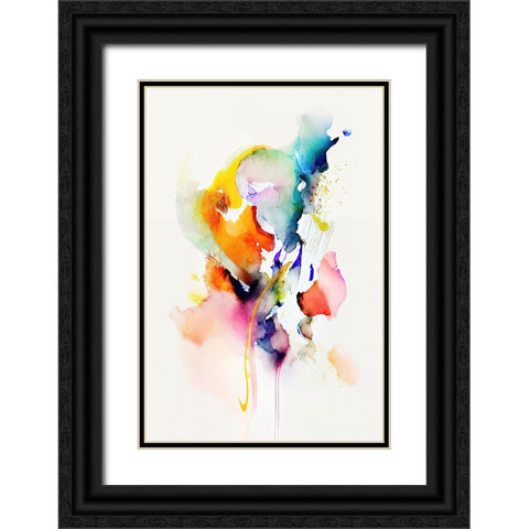 Sound of Color Black Ornate Wood Framed Art Print with Double Matting by Mauro