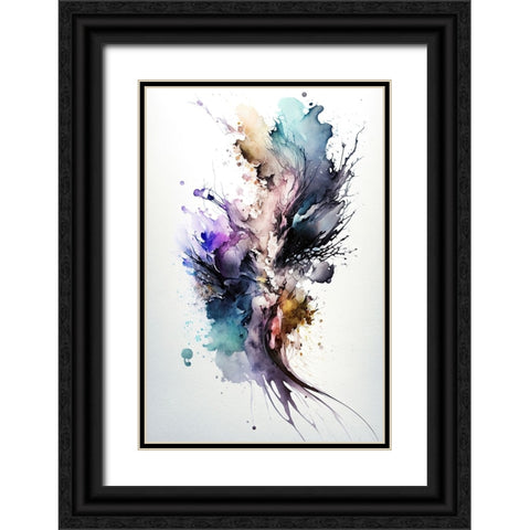 Chromatic Symphony Black Ornate Wood Framed Art Print with Double Matting by Mauro