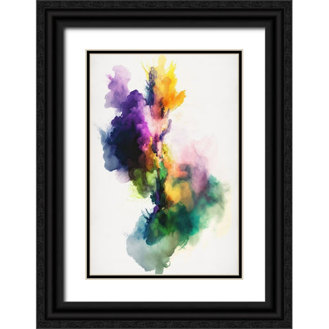 Vibrant Smoke Black Ornate Wood Framed Art Print with Double Matting by Mauro