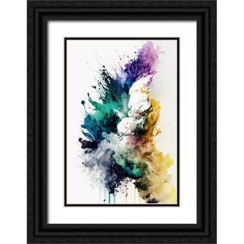 Radiant Mirage Black Ornate Wood Framed Art Print with Double Matting by Mauro