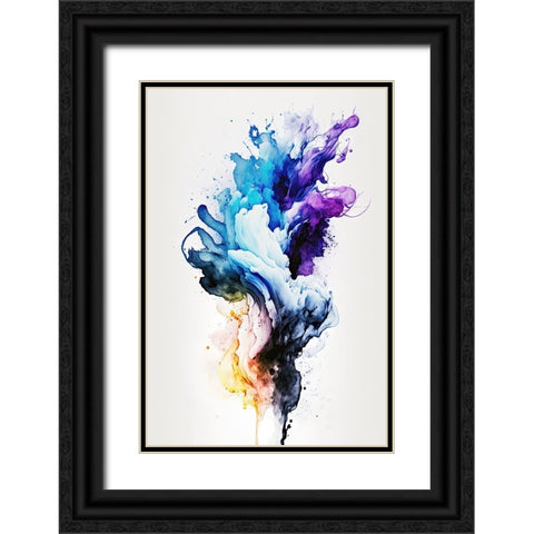Whispers of Smoke Black Ornate Wood Framed Art Print with Double Matting by Mauro