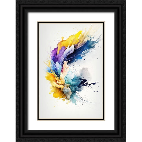 Mystic Fluidity Black Ornate Wood Framed Art Print with Double Matting by Mauro