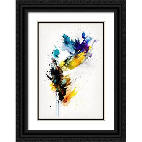 Amorphous Encounter Black Ornate Wood Framed Art Print with Double Matting by Mauro
