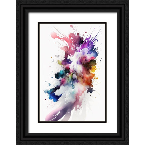 Radiant Explosion Black Ornate Wood Framed Art Print with Double Matting by Mauro