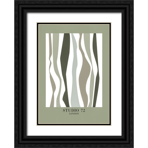 Studio 72 Green Black Ornate Wood Framed Art Print with Double Matting by Pictufy Studio II