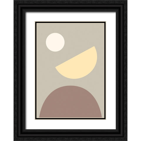 Arches Yellow and Gray Black Ornate Wood Framed Art Print with Double Matting by Pictufy Studio