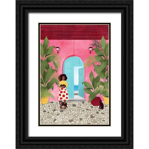 Cartagena life Black Ornate Wood Framed Art Print with Double Matting by Tomljanovic, Maja