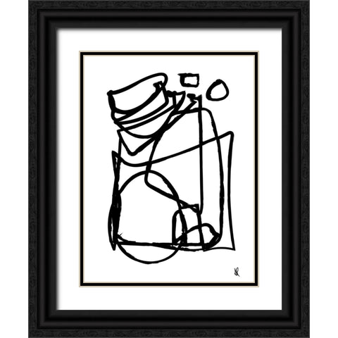 Cycling Black Ornate Wood Framed Art Print with Double Matting by Hobday, Dan
