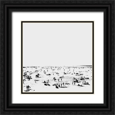Beach No2 Black Ornate Wood Framed Art Print with Double Matting by Hobday, Dan
