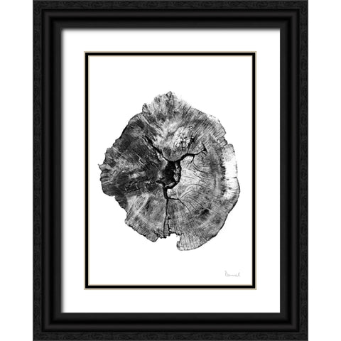 Oak Log Black Ornate Wood Framed Art Print with Double Matting by Hobday, Dan