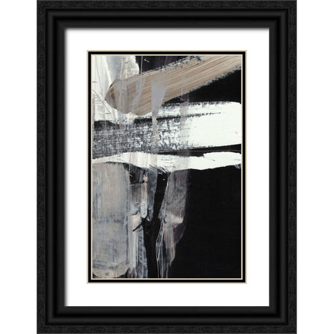 Falling Black Ornate Wood Framed Art Print with Double Matting by Hobday, Dan