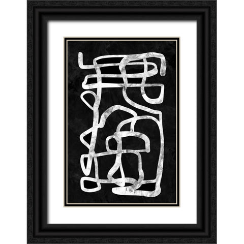 Storyline No2 Black Ornate Wood Framed Art Print with Double Matting by Hobday, Dan