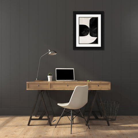 Night No2 Black Ornate Wood Framed Art Print with Double Matting by Hobday, Dan