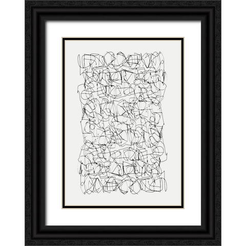 Circuitry Black Ornate Wood Framed Art Print with Double Matting by Hobday, Dan