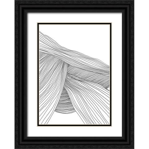 Waves Black Ornate Wood Framed Art Print with Double Matting by Hobday, Dan