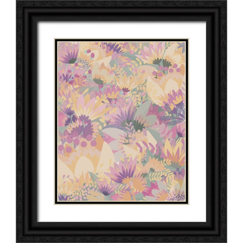 Scandi japandi flowers 1 Black Ornate Wood Framed Art Print with Double Matting by Manovski, Sarah