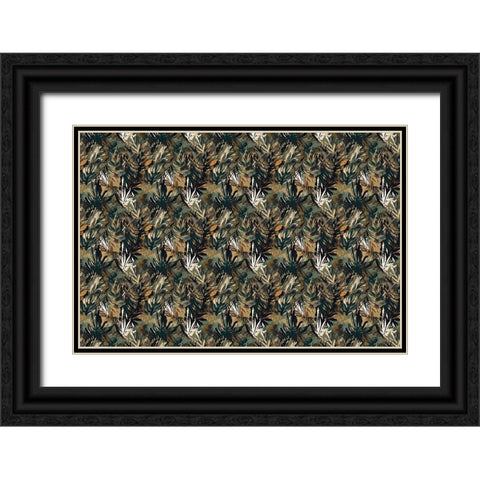 Pattern No 145 Black Ornate Wood Framed Art Print with Double Matting by Treechild