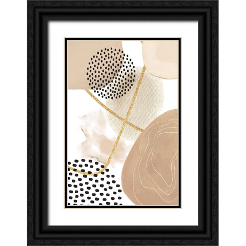 Jealous Beige-1 Black Ornate Wood Framed Art Print with Double Matting by Moss, Sally Ann