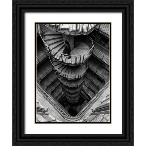 Vertigo Black Ornate Wood Framed Art Print with Double Matting by Yilmazmaden, Alphan
