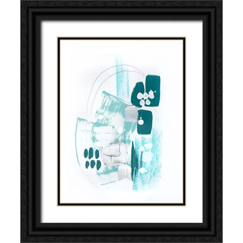 Abstract Mint 1 Black Ornate Wood Framed Art Print with Double Matting by Storms, Alyson