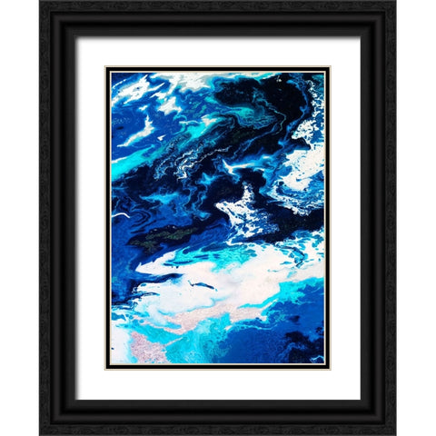 Bright Splash 1 Black Ornate Wood Framed Art Print with Double Matting by Storms, Alyson